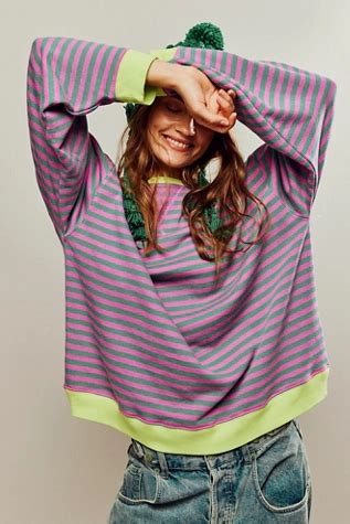 free people oversized sweatshirt dress|free people classic striped sweatshirt.